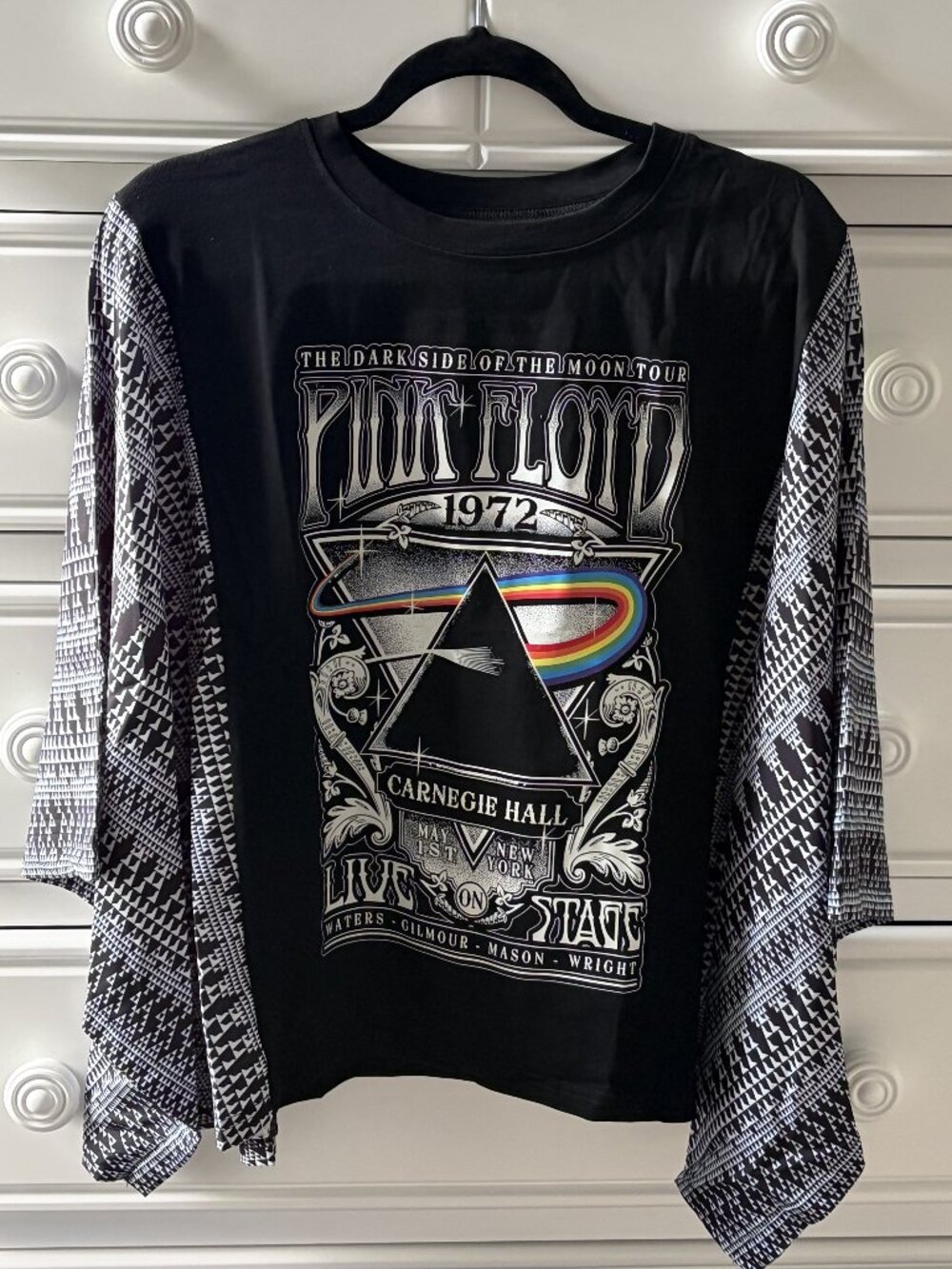 PINK FLOYD "Dark Side of the Moon" Revamped Poncho - Size L-XL - Free Shipping!